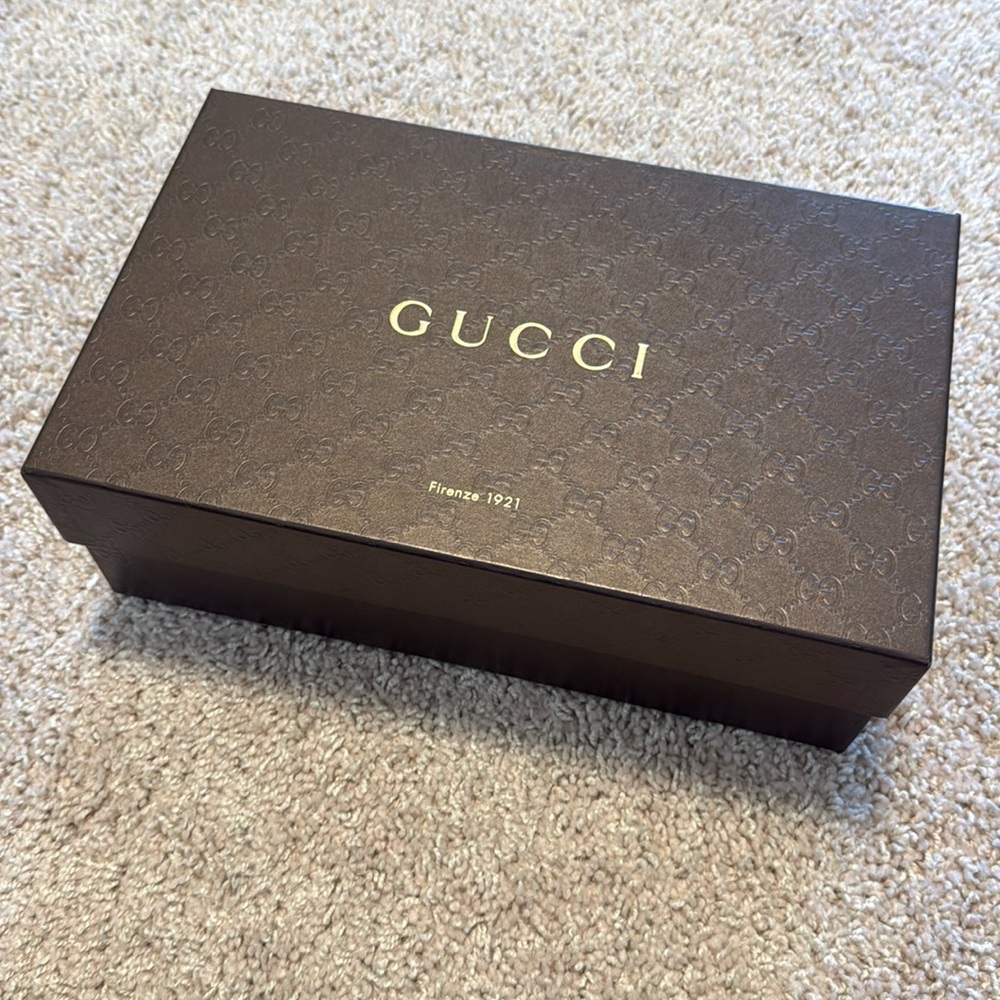 Authentic Brown Gucci Shoe Box